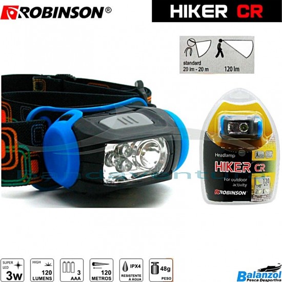 ROBINSON LANTERNA DE CABEÇA HIKER CR 120LM