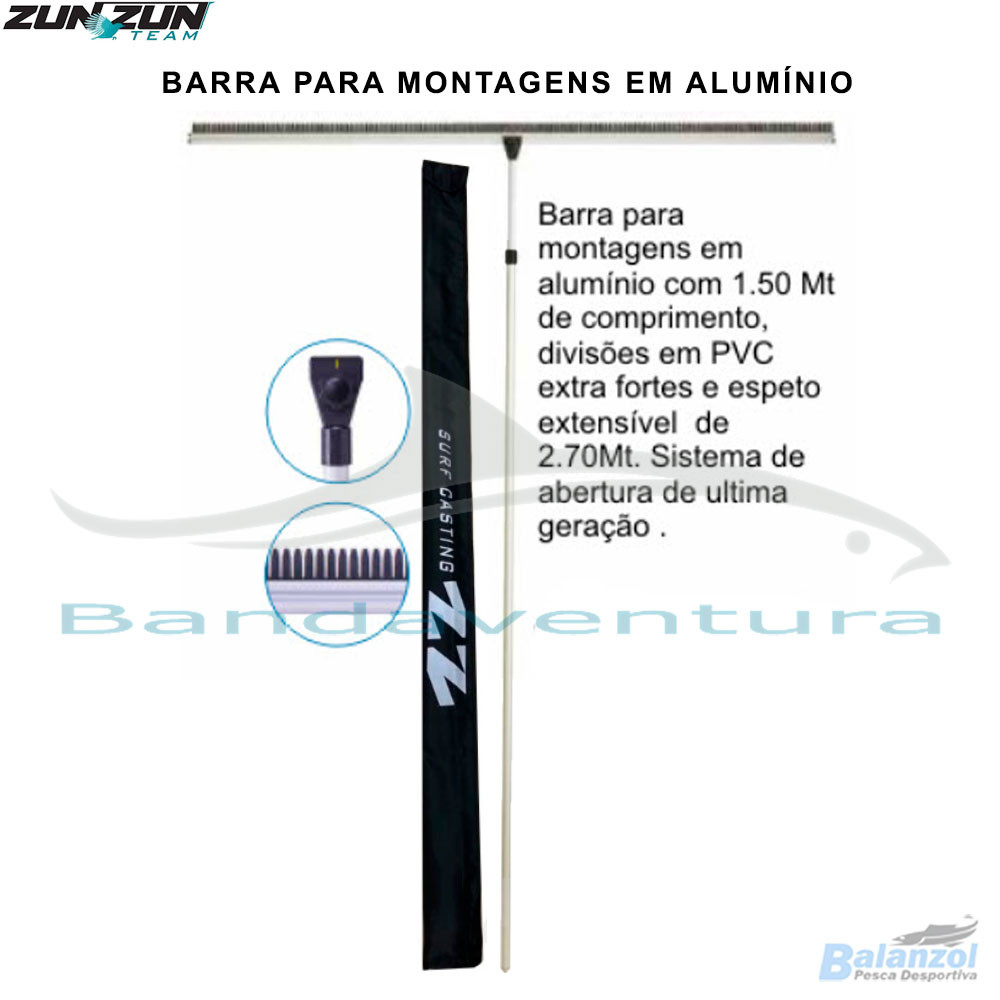 ESPETO EM ALUMÍNIO COM BARRA PARA MONTAGENS ESPETO EM ALUMÍNIO COM BARRA PARA MONTAGENS