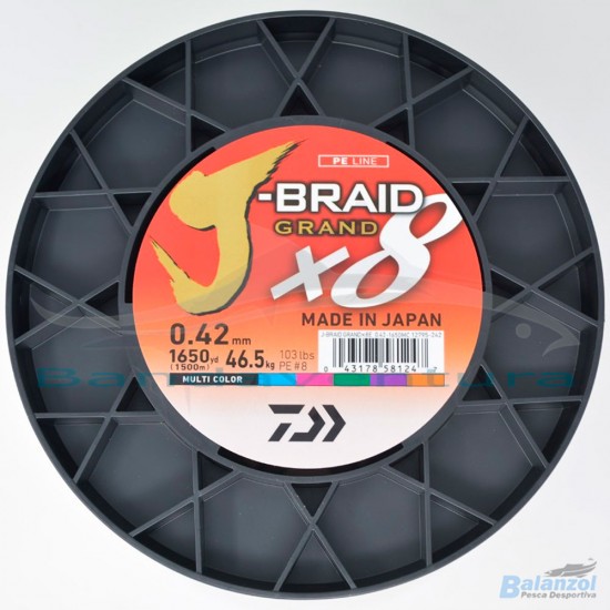 DAIWA J-BRAID X8 GRAND MULTICOLOR 1500MT