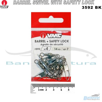 VMC BARREL SWIVEL WITH SAFETY LOCK 3592 BK