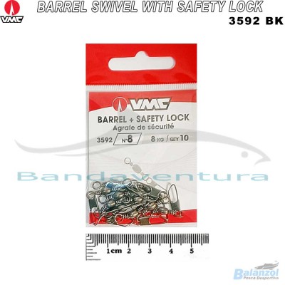 VMC BARREL SWIVEL WITH SAFETY LOCK 3592 BK