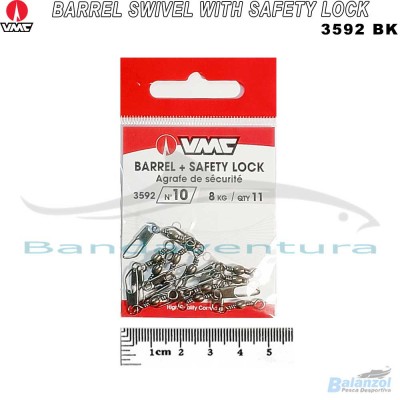 VMC BARREL SWIVEL WITH SAFETY LOCK 3592 BK