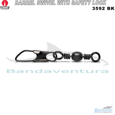 VMC BARREL SWIVEL WITH SAFETY LOCK 3592 BK
