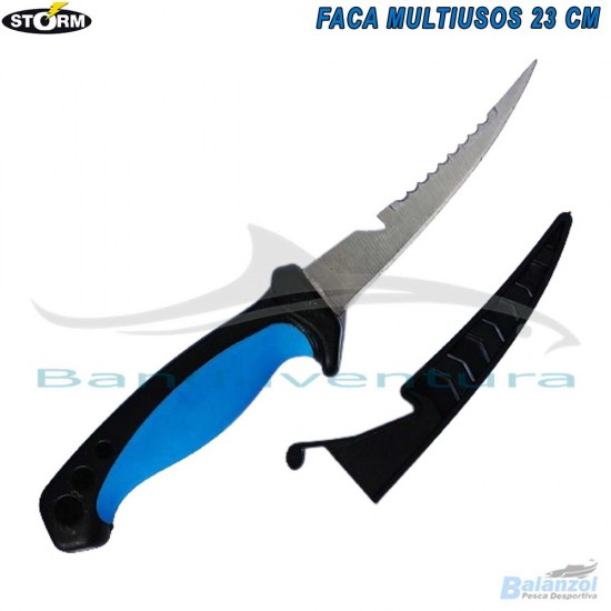 STORM KNIFE 23CM BLUE/BLACK HANDLE