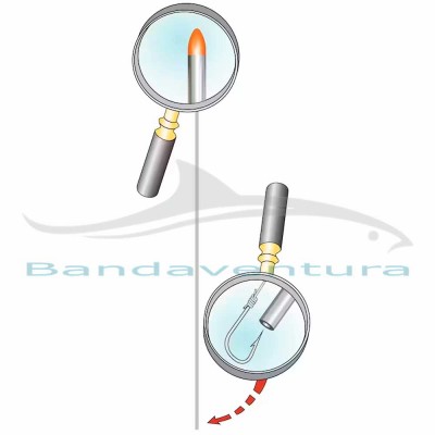 STONFO AGULHA INOX PONTA VERMELHA 30CM