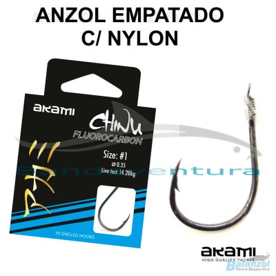 AKAMI CHINU FLUOROCARBONO ANZOL EMPATADO