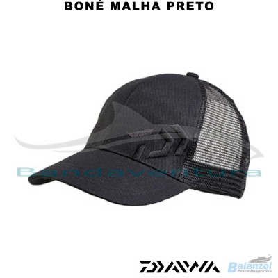 DAIWA BONÉ MALHA DE REDE PRETO