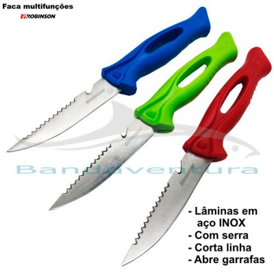 ROBINSON FACA MULTIFUNÇÕES EM AÇO INOX 9.5CM