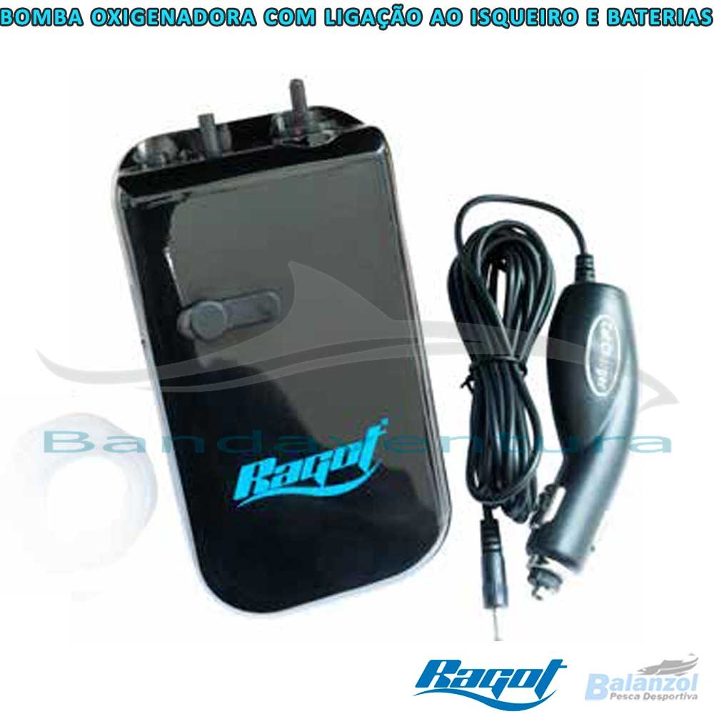 RAGOT BOMBA OXIGENADORA COM LIGAÇÃO AO ISQUEIRO E BATERIAS