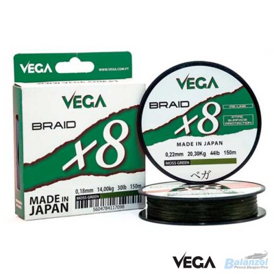 VEGA BRAID X8 VERDE 150MT