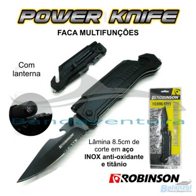 ROBINSON MULTIFUNCTION KNIFE WITH FLASHLIGHT 8.5CM
