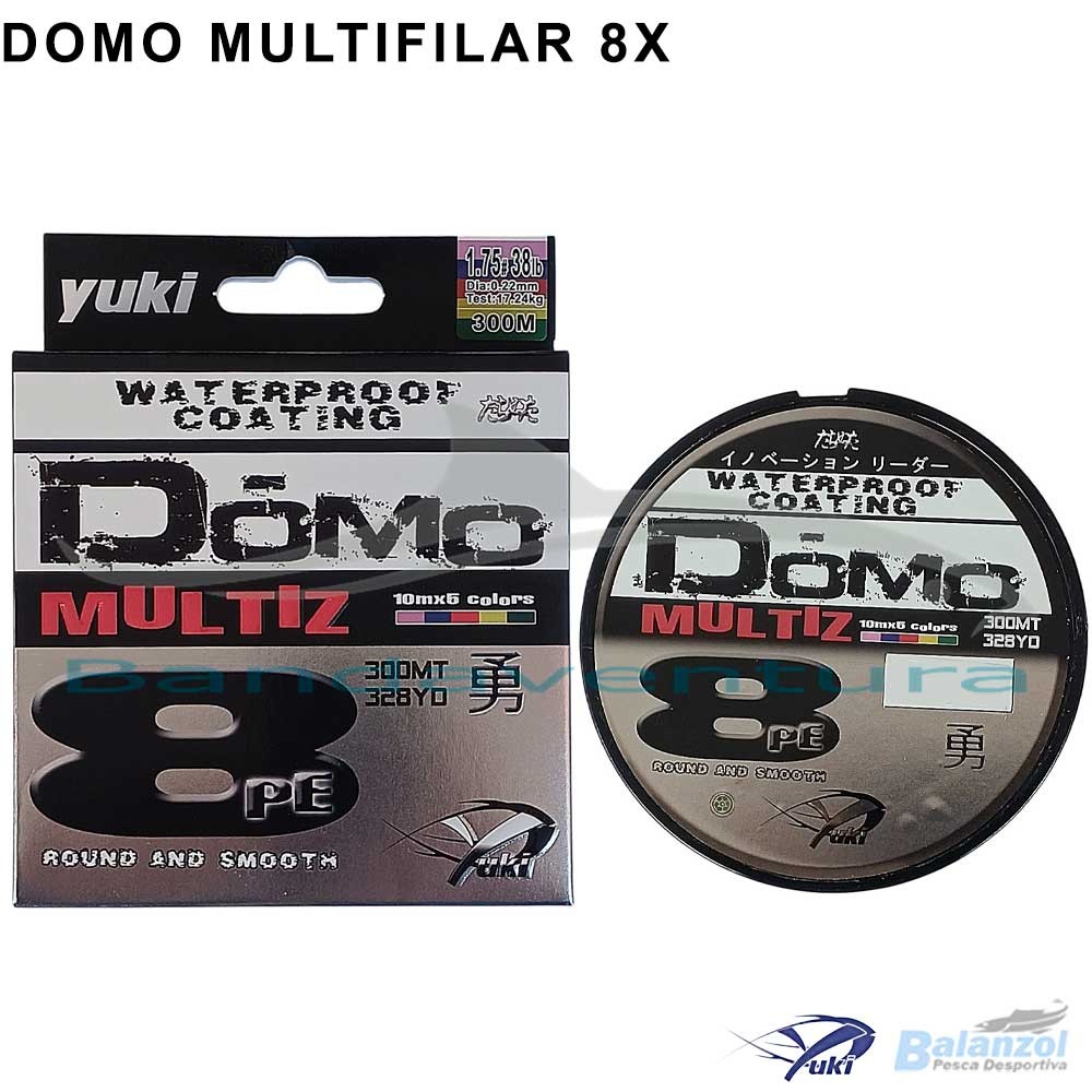 YUKI DOMO LINHA MULTIFILAR MULTICOLOR X8 - 300MT