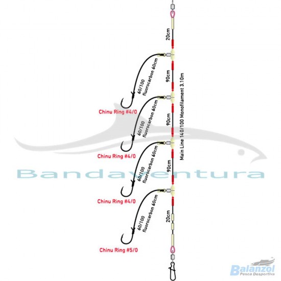 DAIWA MONTAGENS BARCO PESCA PROFUNDA EXTRA HEAVY