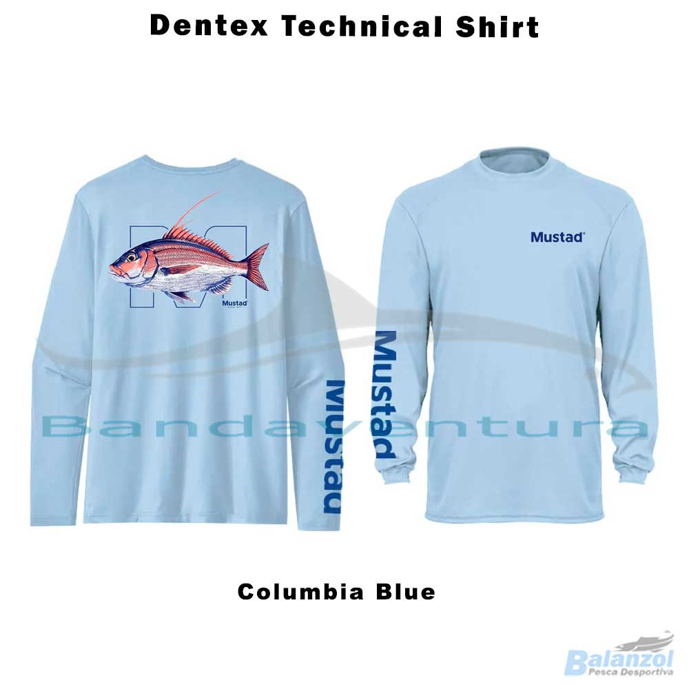 MUSTAD TECHNICAL SHIRT DENTEX COLUMBIA BLUE MUSTAD TECHNICAL SHIRT DENTEX COLUMBIA BLUE