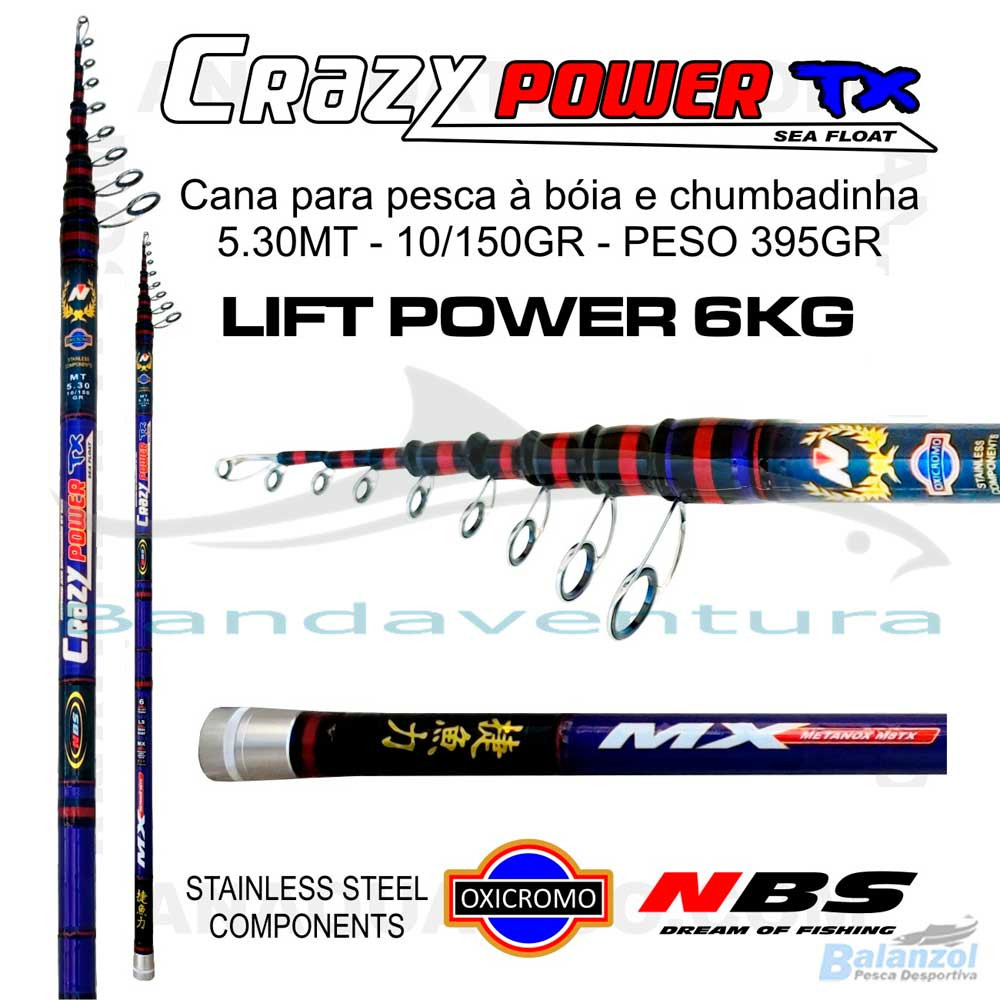 NBS CRAZY POWER TX ROD 5.30MT - 10/150GR
