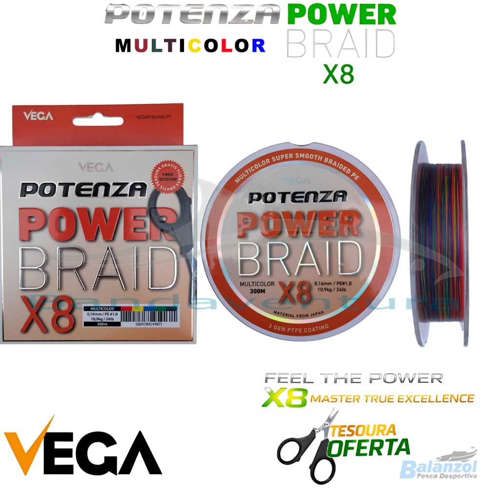 VEGA FIO MULTIFILAR VEGA POTENZA POWER X8 300MT