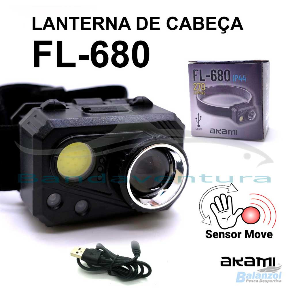 AKAMI LANTERNA DE CABEÇA FL-680