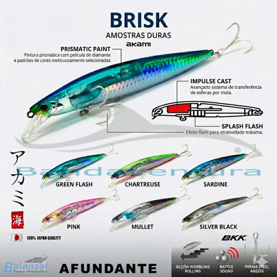AKAMI AMOSTRA BRISK 99 (9.9CM / 13G - AFUNDANTE)