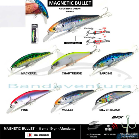 AKAMI MAGNETIC BULLET LURE (8CM / 10G - SINKING)