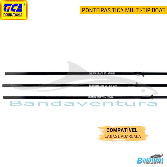 TICA PONTEIRAS EM CARBONO MULTI-TIP BOAT PARA CANAS DE BARCO