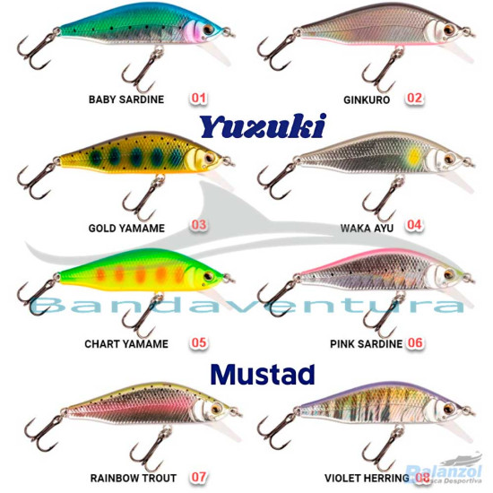 MUSTAD YUZUKI SINKING MINNOW LURE (4.8CM - 4.8G)