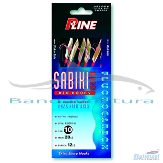 P-LINE SABIKI FLUOROCARBON PELE DE PEIXE COM FIOS BRILHANTES