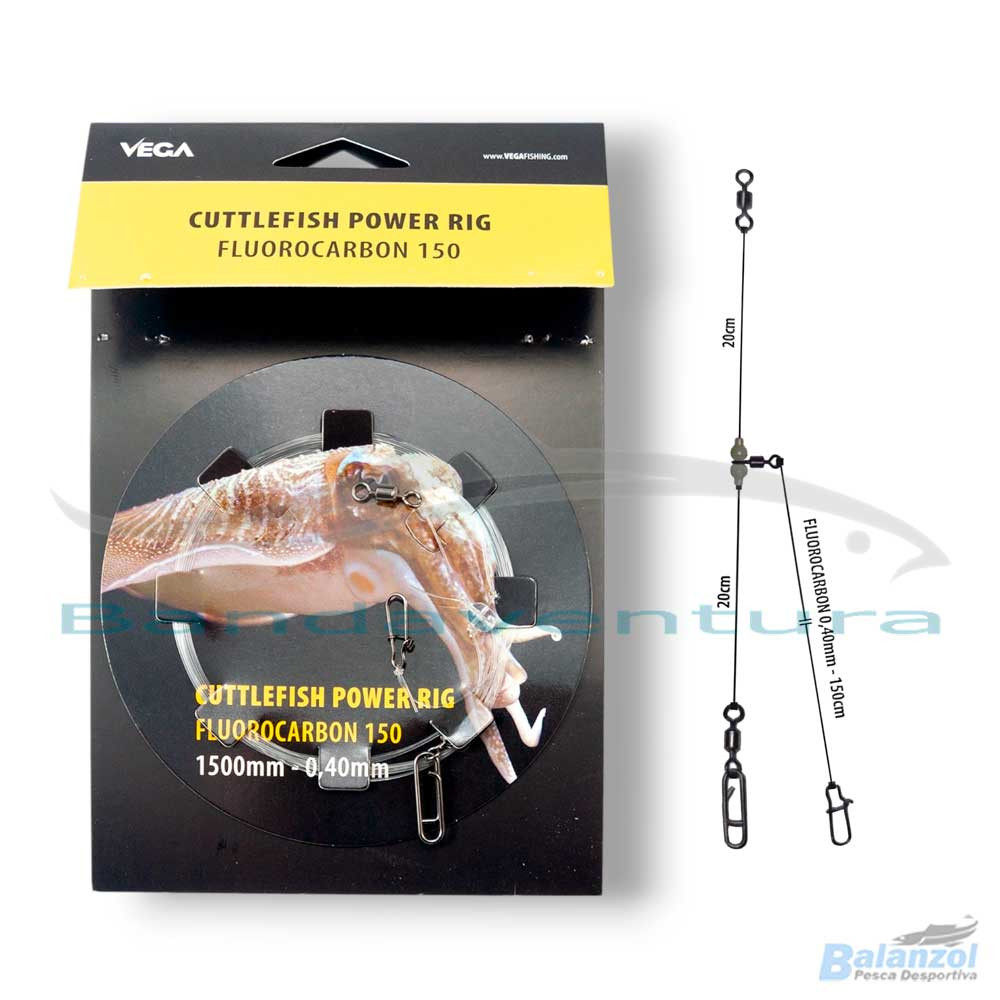 VEGA MONTAGEM CHOCOS CUTTLEFISH POWER RIG FLUOROCARBON 150CM