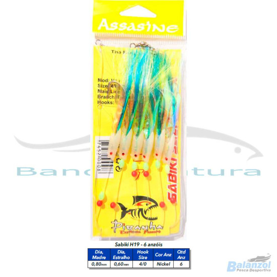 KASHIMA PIRANHA ASSASINE SABIKI RIG H19 SIZE 4/0