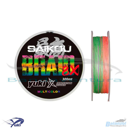 YUKI LINHA MULTIFILAMENTO SAIKOU BRAID 8X MULTICOLOR 300MT