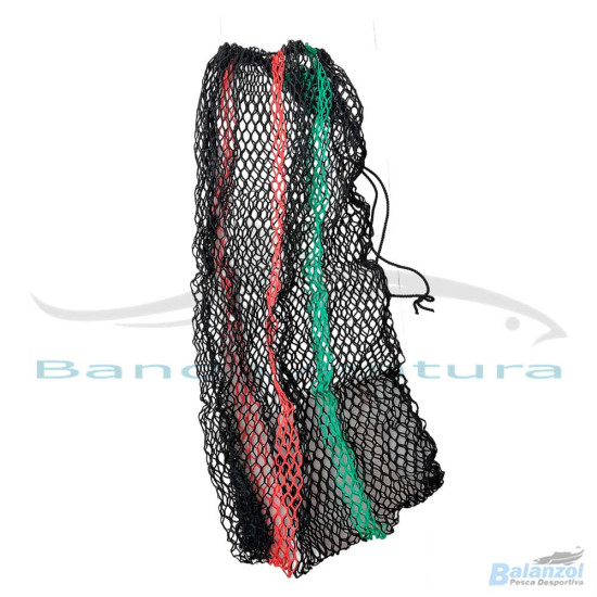 K21 SACO DE REDE FORTE PRETO RISCAS 1.00MT