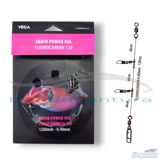 VEGA MONTAGEM DE LULAS EM FLUOROCARBONO SQUID POWER RIG 120