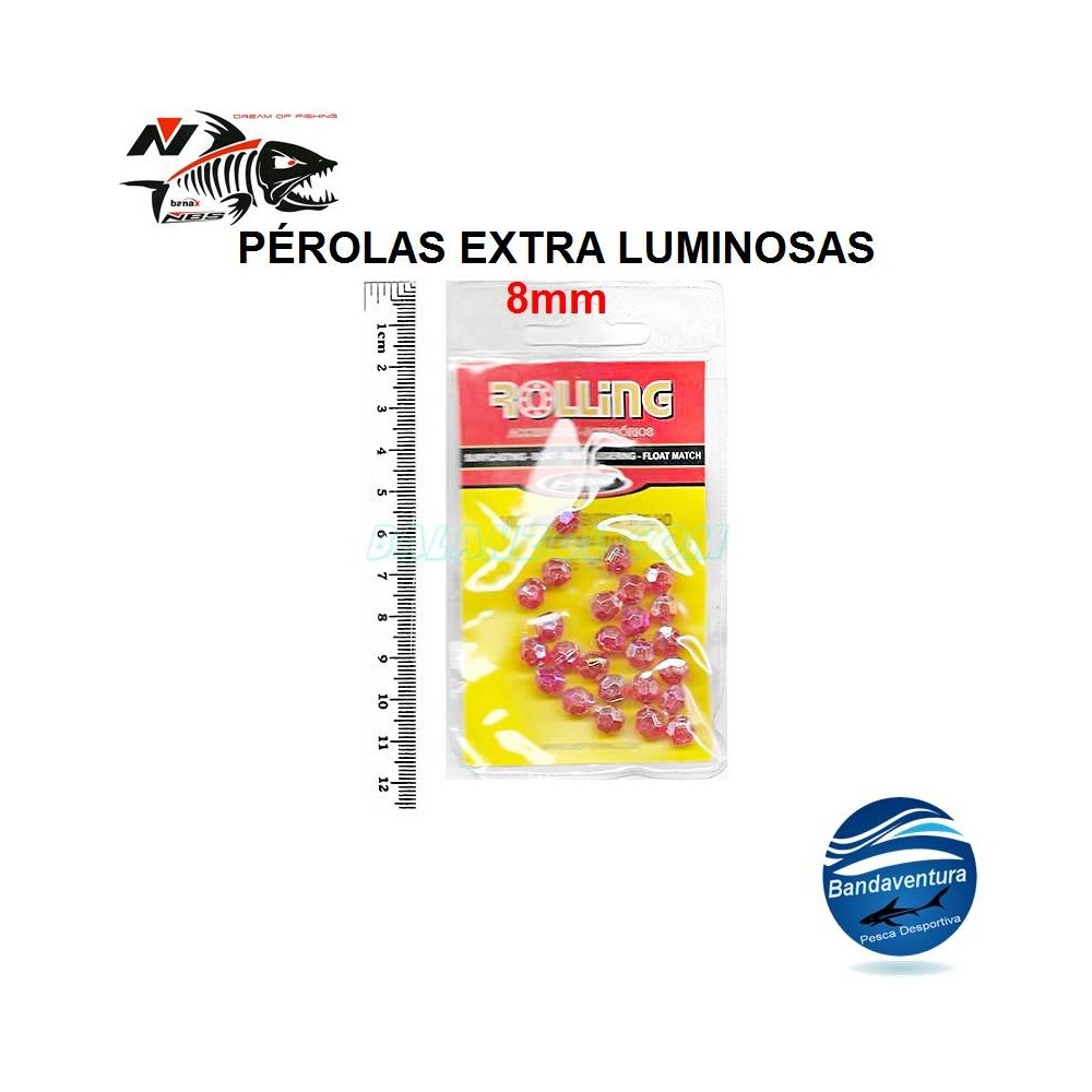 NBS 304 PEROLAS EXTRA BRILHO - ROSA - 8MM