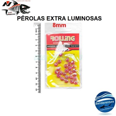 NBS 304 PEROLAS EXTRA BRILHO - ROSA - 8MM